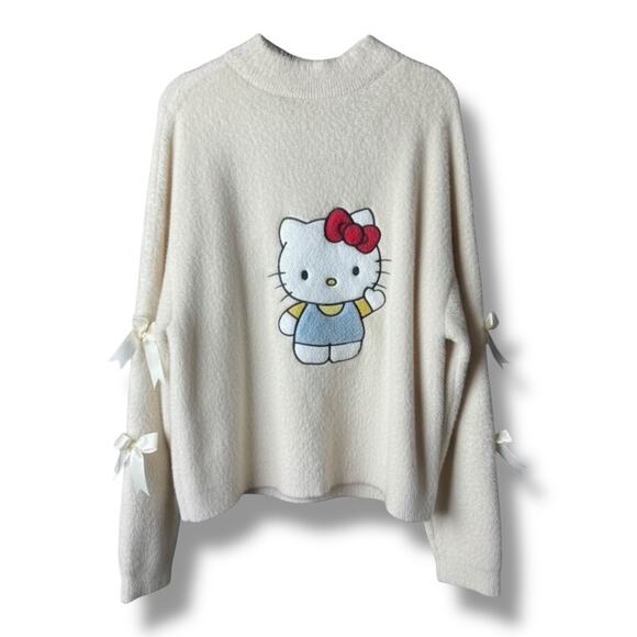 Women's Hello Kitty Graphic Cardigan - Cream 1x - Picture 2 of 4
